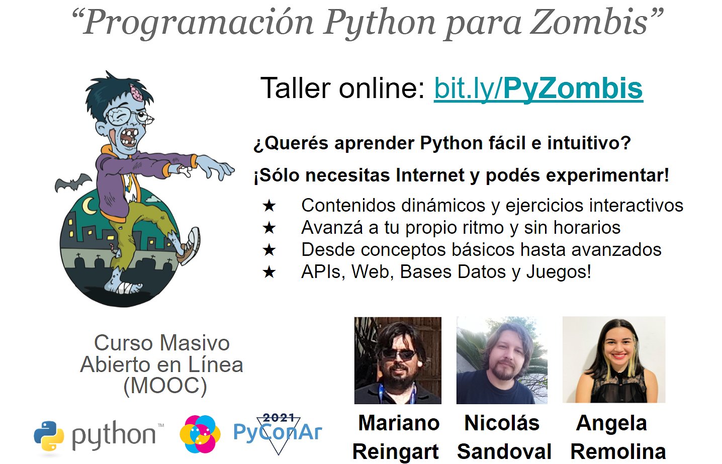 PyZombis: curso online interactivo de intro a la programación en Python