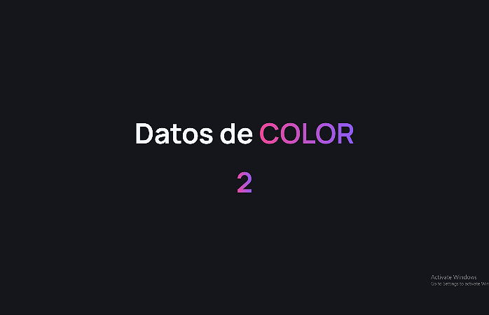 Datos de Color 2: La Libreria Estandar